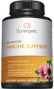 Suplemento de Soporte Premium de Inmuno – Suplemento diario de Inmunidad para Respiratorio, Sinus &amp; Gut Health - con Epicor, D3, Vitamina C, Zinc, Elderberry, Olive Leaf Extracto &amp; Quercetin- 60 Immune Capsules