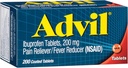 Alimentador de Dolor Advil y Reductor de Fiebre, Medicamento de Alivio de Dolor con Ibuprofeno 200 mg para Dolor de Cabeza, Dolor, Dolor Menstrual y Alivio de Dolor Conjunto - 200 Tabletas Coadas