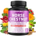 Caballo Chestnut Capsules con Caballo Chestnut, Cabina de Carnicero, Cayenne Pepper y Más - 90 cápsulas para 3 meses de suministro