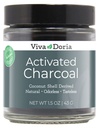 Viva Doria Virgin Activado Pólvora de carbón, Cacahuete Derivado, Grado de alimentos, 1,5 Oz Jarrón de vidrio