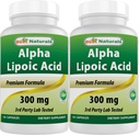 Mejores Naturales Ácido Lipoico alfa 300 mg 120 cápsulas (120 Cuenta (Pack of 2))
