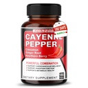 Cayenne Pepper Capsules - Ultra Complejo con canela, jengibre, cardamomo, Hawthorn Berry - Asistencia Digestión, Circulación &amp; Bienestar general (180 Conde (Pack of 1))