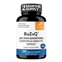 Suplemento Zinc de Sandhu con Ionophores   Quercetin &amp; Green Tea Extract for Superior Absorption and High Potency duración 800mg Vegetarian Capsules 120 Conde (Pack of 1) permanente Immune Support for Men &amp; Women