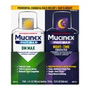Maximum Strength Mucinex FastMax DM Max &amp; Mucinex Nightshift Cold & Flu Liquid (2 x 6 fl. oz.) Tos &amp; Loosens Mucus, Alivios Tos > Congestión de pecho, Dolor, Fiebre, Sneezing, Sore Throat, Runny Nose