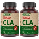DEVA Vitaminas Veganas Ácido Linoleico Conjugado (CLA), del aceite de girasol no GMO, 90 cápsulas, 1-Pack
