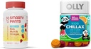 SmartyPants Kids Multivitamin Gummies, Azúcar Gratis: Omega 3 (ALA) " OLLY Kids Chillax, Magnesium Gummies Plus L-Theanine, Lemon Balm, Calm Chews for Kids 4+, Sherbet Flavor - 50 Count (Pack of 1)
