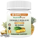 Carbonil Hierro Chewable 65 mg con vitamina C 180 mg (para Mujeres/Men) - Tabla en sabor de piña 60 Conde (1)
