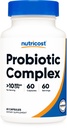 Complejo Probiótico Nutricost (10 Billones CFU) 60 cápsulas - Acidophilus Plus 9 Otros Probióticos, No GMO, Gluten Suplemento Libre