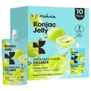 Hethstia Konjac Jelly Green Grape Flavor, 10 Pouches, Bebable Grape Jelly with Collagen Peptides, 7 Kcal, Sugar Free, Gluten Free, Keto, Vegan, On-The-Go Chewy Light Snacks