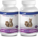 Vitaminas para Cats Immune System - Ultra Vitaminas para gatos - Minerales saludables y vitaminas Fórmula - Chews - cat Calcio Suplemento - 2 Botellas (180 Treats)