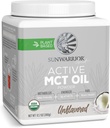 Sunwarrior Organic MCT Oil Powder Supplement Medium-Chain Triglycerides Pure Coconut Silencio Keto USDA Sugar Soy Gluten Dairy Free Non-GMO ← Desarrollado 40 Servings Active