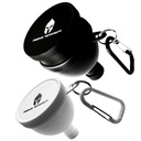 Small &amp; Large 2-Pack TEN Portable Protein Powder Water Bottle Funnel ← Perfecto para Pre-Workout, BCAA y Protein Powder ← Keychain Water Bottle Supplement Container to-Go