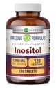 Amazing Formulas Inositol Tablets Suplemento TENIDO 1000 Mg per Serving TEN Vitamin B8 Silencio No-GMO ANTE Gluten-Free TEN Made in USA (1 Pack, 120 Cuenta)