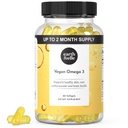 Earth & Elle Algae Omega 3 Suplemento - Vegan Omega 3 - Omega 3 Vegan Suplemento w/Algae Oil & Vegan DHA - Ayuda al corazón &amp; Brain Health 1000 mg Por Serving - No Fishy Aftertaste 60 Softgels