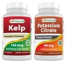 Kelp Suplemento 150 Mcg &amp; Potasio Citrato 99mg