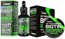 Beard Growth Kit w / 2X Thickening Biotin Beard Balm & Mustache Wax + 6X Liquid Biotin with Collagen Peptides for Facial Hair Growth - Formulated in America