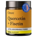 OMRE Quercetina y Suplementos de Fisetina - Suplementos senolíticos de terceros para el apoyo al envejecimiento - 500mg Quercetin Fisetin Phytosome y 100mg - Formas altamente biodisponibles