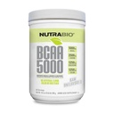 NutraBio BCAA 5000 Polvo - Aminoácidos ramificados fermentados para el crecimiento muscular &amp; recuperación - Sabores naturales, endulzantes y para colorear, Vegan, Gluten Libre - Desenflavorado, 60 Servimientos