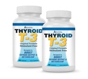 Absolute Nutrition Thyroid T3 Radical Metabolic Support for Women and Men, Energy and Focus, Healthy Thyroid Function, Natural Formula, Non-GMO, No Caffeine, 2 Pack 60 Serviciones, 120 cápsulas