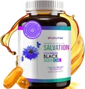 Black Seed Oil Capsules - Cold Pressed Nigella Sativa (Turkish) Thymoquinone, Black Cumin Nigella Sativa Seed Oil, 100% Liquid Pure Blackseed Oil 120 Count, 500mg Por Capsule, Made in USA