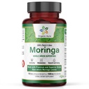 Orgánica Aura Moringa Leaf Capsules ← 1500mg - 150 HPMC Veg ← Hojas enteras Green Super Food Nutrition ← Naturally Boosts Metabolism, Energy, Health, " Stamina  durable 100% Pura Safe Moringa ←Non GMO.