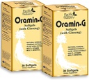Oramin G de la Naturaleza del Pacífico (30 Softgels) con Ginseng coreano, Aloe Vera, Complejo de vitamina B y Zinc for Energy, Immunity, " Nutritional Support - Pack of 2