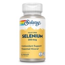 Levadura Solaray libre de selenio 200mcg, cápsulas de selenio para la función tiroidea saludable & soporte inmunológico, suplemento de alta absorción, vegano, 90 piezas, 90 VegCaps