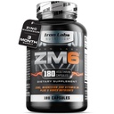Laboratorios de hierro ZM6 – 3 Mes de suministro – Suplemento Aspartado de magnesio de zinc – 180 cápsulas vegetarianas – Suplementos de magnesio y zinc para mujeres