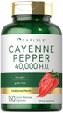 Carlyle Cayenne Pepper Capsules ← 40,000 HU ← Non-GMO y Gluten Free Supplement