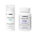 Skinuva® Scar (1 oz) " Bruise (14 cápsulas) - Advanced Silicone Cream Formulado con Factores de Crecimiento " Homeopático Bruise Remedy Formulado con Arnica, Bromelain " Zinc