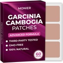 MONIER Garcinia Cambogia Patches (Pack of 60) - 100% Natural Patch for Women and Men - con B12 &amp; Potassium - Energy, Focus &amp; Body Support - Fórmula mejorada