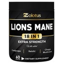 Zolotus Lions Mane Mushroom Capsules con Cordeyceps, Elderberry, Ginkgo Biloba, Bacopa - 60 cápsulas