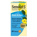 Senokot-S Dual Action 60 Tablets, Natural Vegetable Laxative Ingredient Plus Stool Softener Tablets, Gentle Dependable Overnight Relief Of Occasional Constipation Blanco