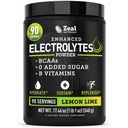 Zeal Naturals Electrolyte Powder Recovery Drink (90 Servings ← Lemon Lime) w 0 Sugar +BCAAs +B-Vitamins Electrolyte Suplemento w Potassium Zinc &amp; Magnesium for Hydration - Keto Electrolytes
