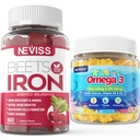 Iron Gummies 2 Pack + Niños Omega 3 Gummies 2 Pack
