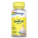 Píldoras de ajo ecológicas Solaray - 560 mg Suplementos de ajo para la salud cardíaca - USDA Cápsulas de ajo orgánico - Vegan - Garantía de devolución de dinero de 60 días - 100 Servimientos, 100 VégCaps