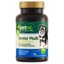 Petnc Natural Care Senior Multi Chewables (60 Conde), Daily Dog Multivitamin & Multimineral Support, Incluye Zinc, Magnesium, Hierro &amp; Más, soporta salud general, para perros maduros, Liver Flavor