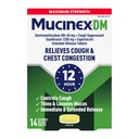 Tos Suppressant and Expectorant, Mucinex DM Maximum Strength 12 Hour Tablets, 14ct, 1200 mg Guaifenesin, Reslieve Chest Congestion, Quiets Wet and Dry Cough, 1 Doctor Recommended OTC Expectorant