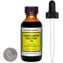 Iodo de Lugol / 2% Solución / 2 Oz en una botella de vidrio ámbar / gotero libre