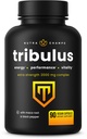 NutraChamps Tribulus Terrestris for Men, 2000mg Suplemento Booster for Energy, Vitality, Stamina & Performance, Extra Strength Saponins, 90 Vegan Capsules