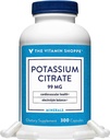 El Citrato de Potasio de Vitamina Shoppe 99MG - apoya la salud cardiovascular, promueve la función celular y ayuda a mantener el equilibrio de electrolitos para el bienestar general (300 cápsulas)