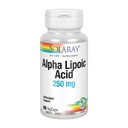 SOLARAY Alpha Lipoic Acid 250 mg - 60 VegCaps - Acción Antioxidante saludable " Apoyo energético - No GMO " Vegan