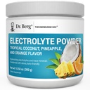 Dr. Berg Zero Sugar Hydration Keto Electrolyte Powder - Enhanced w / 1000 mg de Potasio & Real Pink Himalayan Salt (NOT Table Salt) - Tropical Coconut, Pineapple &amp; Orange Drink Supplement 50 Servings