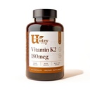 Utzy Naturals Vitamina K2 tención 180 mcg de MenaQ7® Forma de K2 Silencio Hecho en EE.UU.