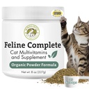 Wholistic Pet Organics Feline Complete - 8 Oz - Multivitamin &amp; Probiotic Powder para gatos - Natural Cat Food & Digestive Support