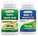 Mejores Naturales Ácido Lipoico alfa 600 mg " Vitamina K2 (MK7) con D3