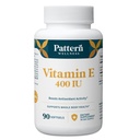 Pattern Wellness Vitamina E 400 Suplemento UI - Boosts Antioxidant Activity - Apoya la salud corporal completa - Lucha contra los daños celulares - laboratorio de terceras partes probado - 90 geles blandos