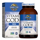 Jardín de la Vida Código de vitaminas Comida entera Multivitamínico para Hombres - 240 cápsulas, vitaminas para Hombres, hortaliza de frutas y probióticos para la energía, corazón, salud de próstata, multivitaminas de hombres vegetarianos