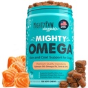 Mighty Paw Waggables Mighty Omega (Made in the USA, 120 Conde)  durable Omega 3 Fish Oil Chew for Dogs. Salmon Flavor Skin and Coat Supplement. Soft Chew Fish Oil for Dogs - DHA &amp; EPA, Bacon Flavor