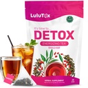 LULUTOX Detox Tea - Adelgazamiento de té con Dandelion y Ginseng para los objetivos de apoyo para la limpieza de la desintoxicación, el vientre plano, la hinchazón, el peso saludable y la salud digestiva - Mujeres Hombres - Peach Flavor (28 Servimientos)